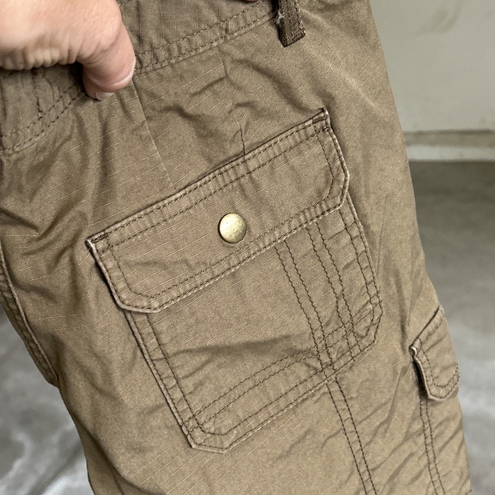 Eddie Bauer Ripstop Cargo Shorts- Women's 6 -Olive/Taupe Outdoor Hiking Camping - Picture 9 of 9